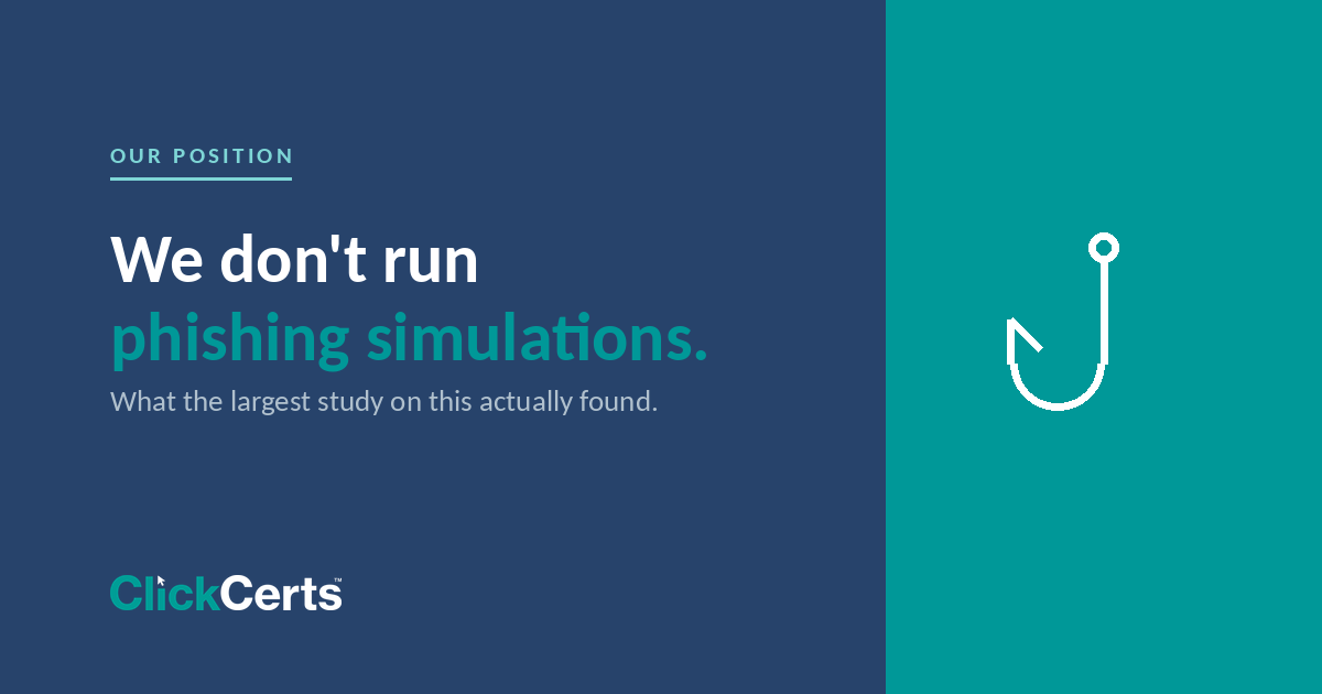 Why We Don't Do Phishing Simulations